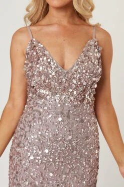 Betty Beaded Champagne Maxi Dress -Lace & Beads Shop LaceandBeads672