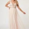 Myla Nude Embellished Maxi Dress -Lace & Beads Shop LaceandBeads890