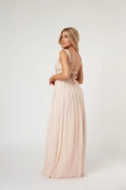 Myla Nude Embellished Maxi Dress -Lace & Beads Shop LaceandBeads911