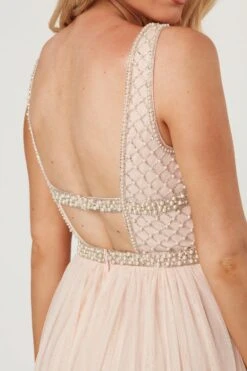 Myla Nude Embellished Maxi Dress -Lace & Beads Shop LaceandBeads925