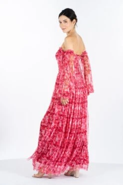 Lana Red Printed Tulle Dress -Lace & Beads Shop LanaRed