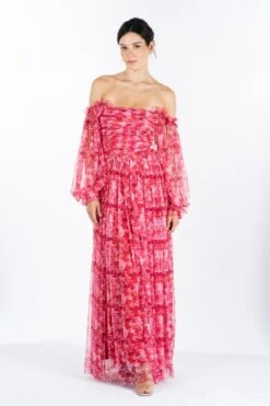 Lana Red Printed Tulle Dress -Lace & Beads Shop LanaRedLaceandbeads ee814960 32cb 4f04 bf02 c854ff45c3af