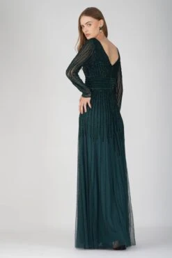 Laura Embellished Maxi Dress In Emerald Green 20 Laura Embellished Maxi Dress In Emerald Green -Lace & Beads Shop LauraMaxi EmeraldGreen 1