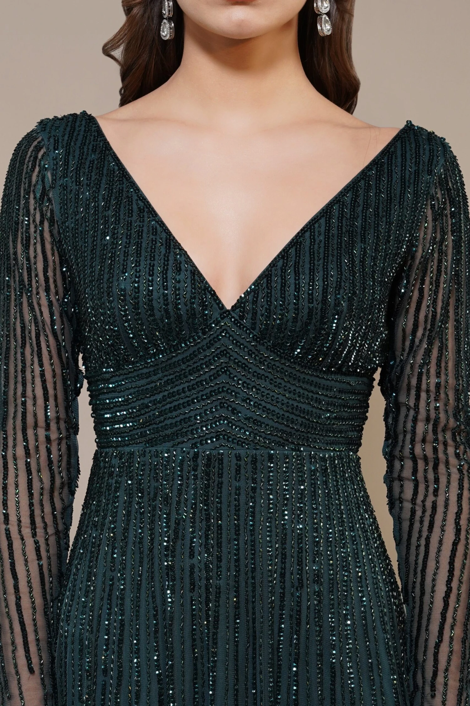 Laura Embellished Maxi Dress In Emerald Green 6 Laura Embellished Maxi Dress In Emerald Green - Image 4