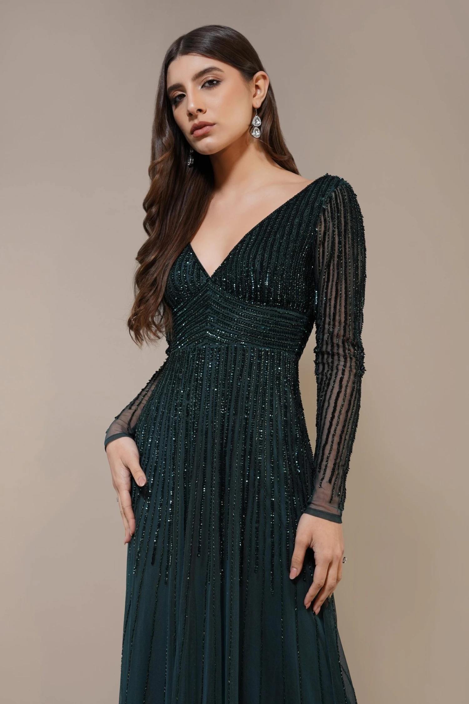 Laura Embellished Maxi Dress In Emerald Green 4 Laura Embellished Maxi Dress In Emerald Green - Image 2
