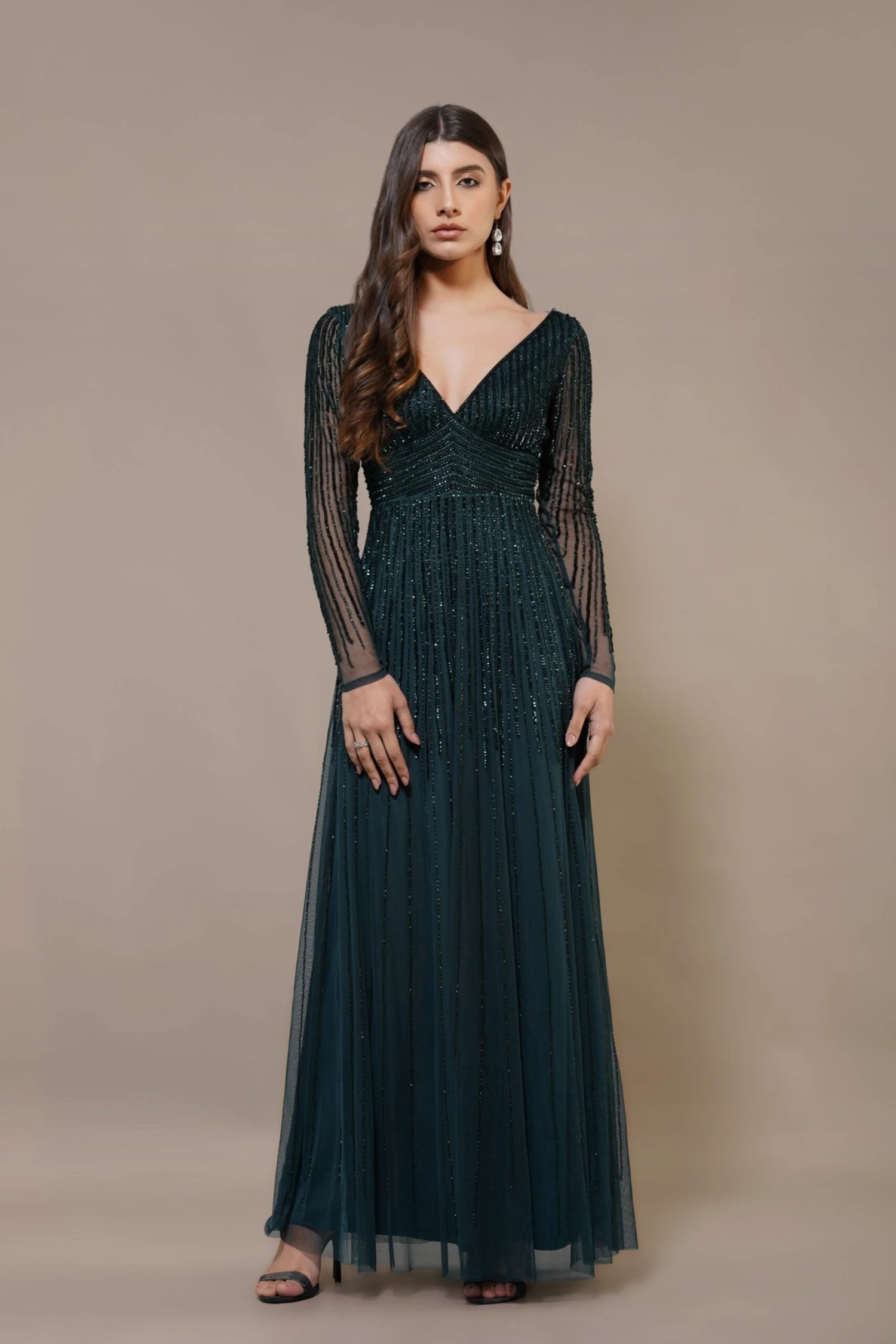 Laura Embellished Maxi Dress In Emerald Green 3 Laura Embellished Maxi Dress In Emerald Green