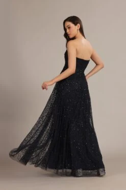 Leona Embellished Maxi Dress In Navy Blue -Lace & Beads Shop Leona Maxi in Navy 2