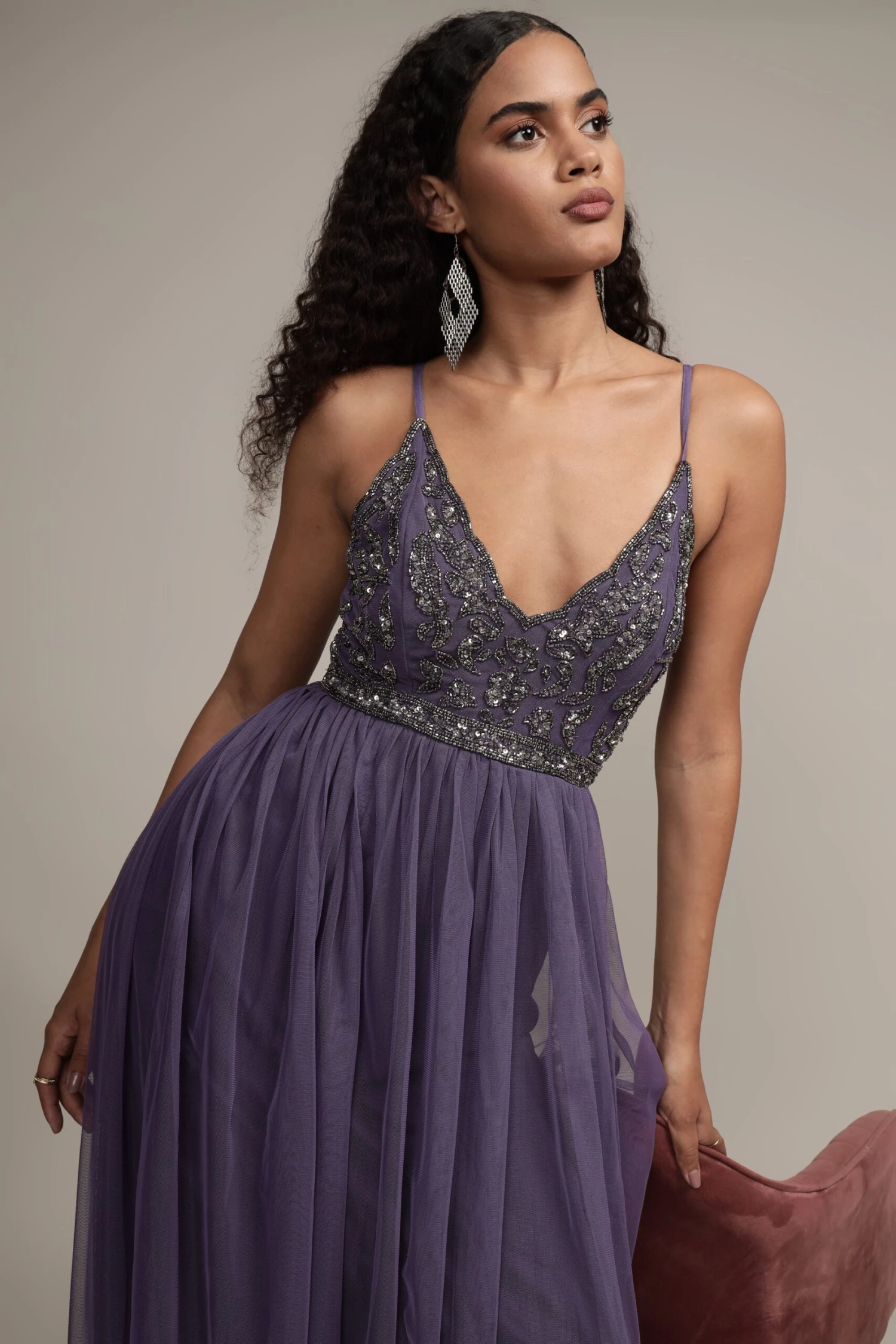 Lexi Embellished Maxi In Mulled Grape 11 Lexi Embellished Maxi In Mulled Grape - Image 9