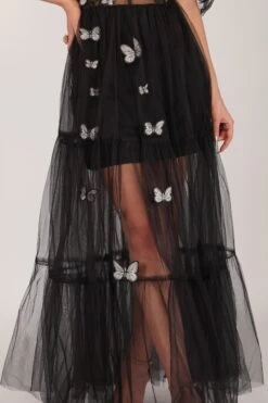 Lottie Butterfly Dress In Black -Lace & Beads Shop LottieBlack 2