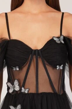 Lottie Butterfly Dress In Black -Lace & Beads Shop LottieBlack 6