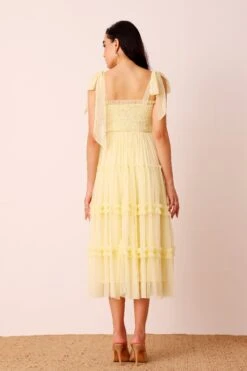 Louise Midi Dress In Buttercup -Lace & Beads Shop LouiseMidiinButtercup 2