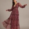 Lydia Maxi Dress In Purple Floral -Lace & Beads Shop Lydia Maxi in Purple Floral 4