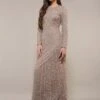 Mabel Embellished Maxi Dress In Taupe -Lace & Beads Shop MabelMaxiDressinTaupe 5
