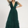 Madison Maxi Dress In Forest Green -Lace & Beads Shop MadisonMaxiinEmeraldGreen 3