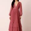 Madison Long Sleeve Maxi Dress In Orchid -Lace & Beads Shop Madison Long Sleeve Maxi in Orchid 4