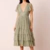Madison Dusty Sage Tulle Bridesmaid Midi Dress -Lace & Beads Shop Madison Midi in Dusty Sage 5