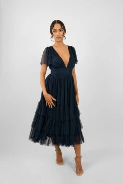 Madison Navy Blue Tulle Bridesmaid Midi Dress -Lace & Beads Shop Madison Navy Blue 7 de10fbf4 1925 496e bea1 1424ebfd46cd