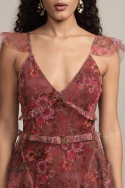 Malin Maxi Dress In Purple Floral -Lace & Beads Shop MalinMaxiDressinPurpleFloralA 10