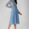 Mandarin Embellished Midi Dress In Powder Blue -Lace & Beads Shop Mandarin Midi Blue 6 Copy ad9b4a8b ff93 4493 a9e5 db81da396cea