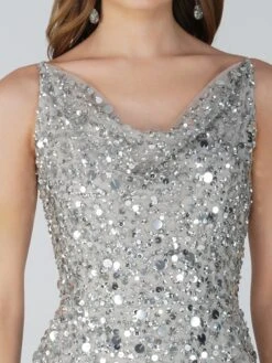 Marita Embellished Midi Dress In Silver 10 Marita Embellished Midi Dress In Silver -Lace & Beads Shop MaritaMidi Silver 6