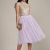 Merlin Lilac Tulle Midi Skirt -Lace & Beads Shop MerlinMidiSkirtinLilac 4