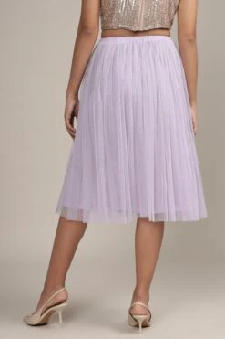 Merlin Lilac Tulle Midi Skirt -Lace & Beads Shop MerlinMidiSkirtinLilac 5