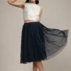 Merlin Navy Midi Skirt