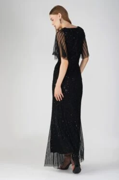 Moschina Embellished Maxi Dress In Black -Lace & Beads Shop Moschina Maxi Black 2