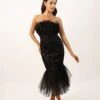 Nero Black Strapless Midi Dress -Lace & Beads Shop NeroDressBlack 2