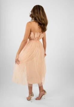 Nidha High Low Tulle Dress In Nude -Lace & Beads Shop Nidha 9