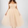 Nimo Cream Tulle Midi Dress With Shell Cups 1 Nimo Cream Tulle Midi Dress With Shell Cups -Lace & Beads Shop NimoMidiDress 1 edited