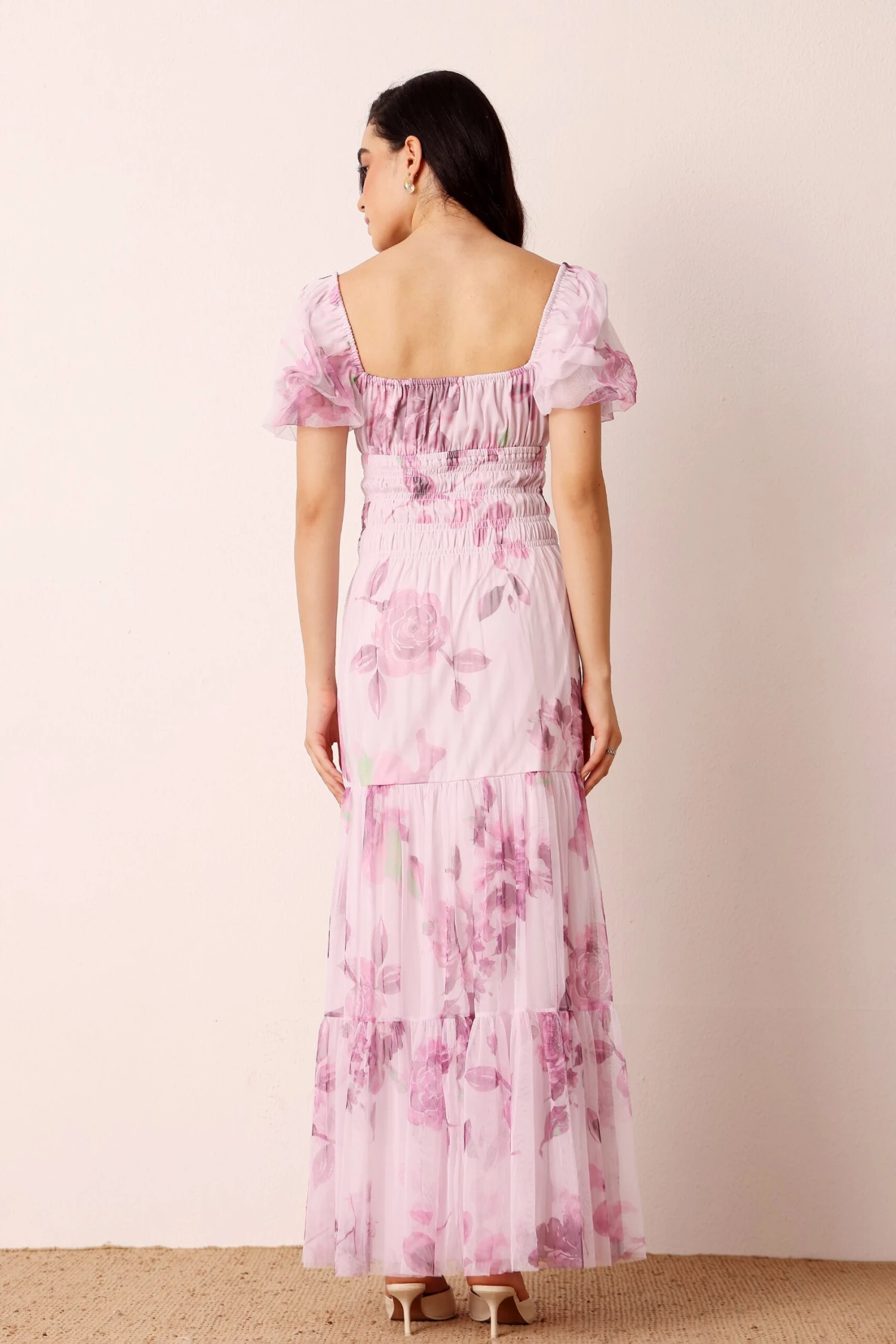 Noore Maxi Dress In Purple Floral 8 Noore Maxi Dress In Purple Floral - Image 6