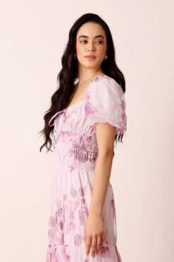 Noore Maxi Dress In Purple Floral 11 Noore Maxi Dress In Purple Floral -Lace & Beads Shop Noore Maxi in Purple Floral 6