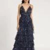 Oakley Maxi Dress In Blue Print -Lace & Beads Shop OakleyMaxiinBluePrint 2