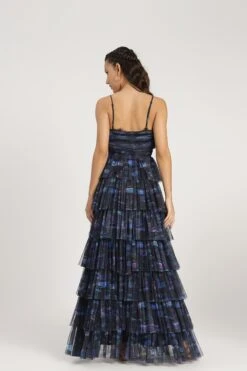 Oakley Maxi Dress In Blue Print -Lace & Beads Shop OakleyMaxiinBluePrint 4