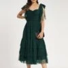 Ollie Midi Dress In Emerald Green -Lace & Beads Shop Ollie Midi in Emerald Green 2