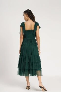 Ollie Midi Dress In Emerald Green -Lace & Beads Shop Ollie Midi in Emerald Green 4