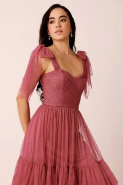 Ollie Midi Dress In Orchid -Lace & Beads Shop Ollie Midi in Orchid 1