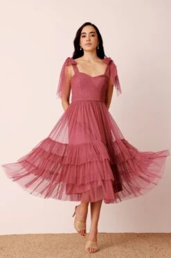 Ollie Midi Dress In Orchid -Lace & Beads Shop Ollie Midi in Orchid 3