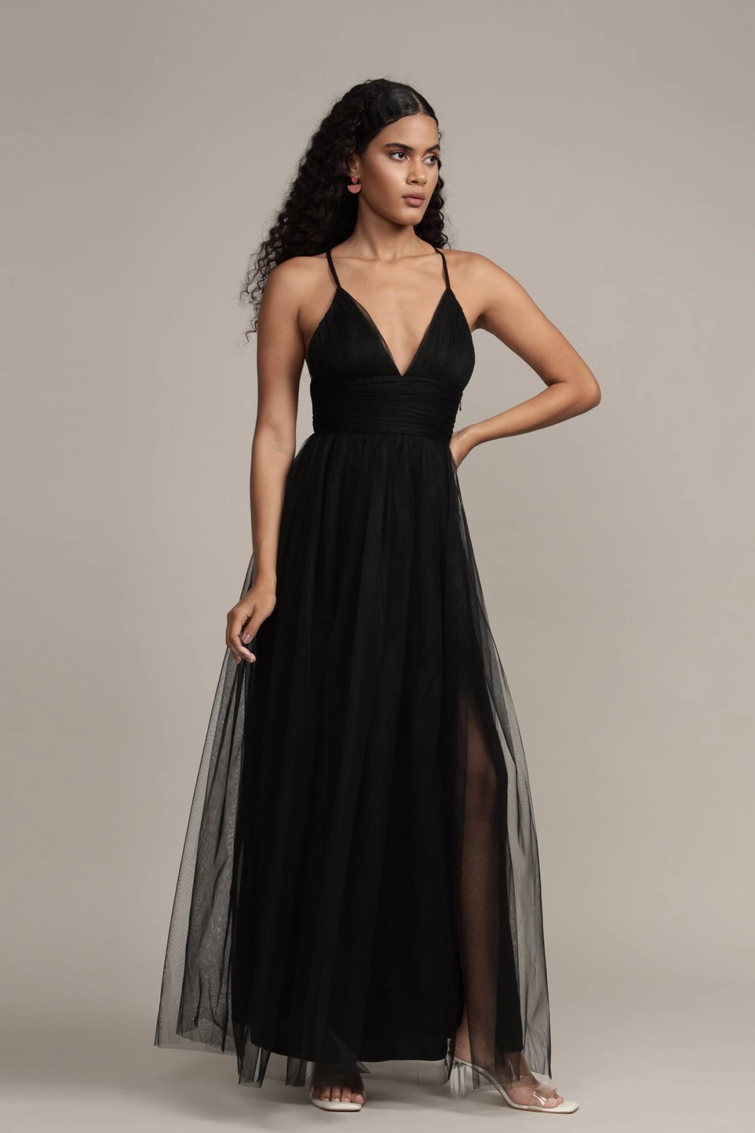 Opal Tulle Maxi Dress In Black 4 Opal Tulle Maxi Dress In Black - Image 2