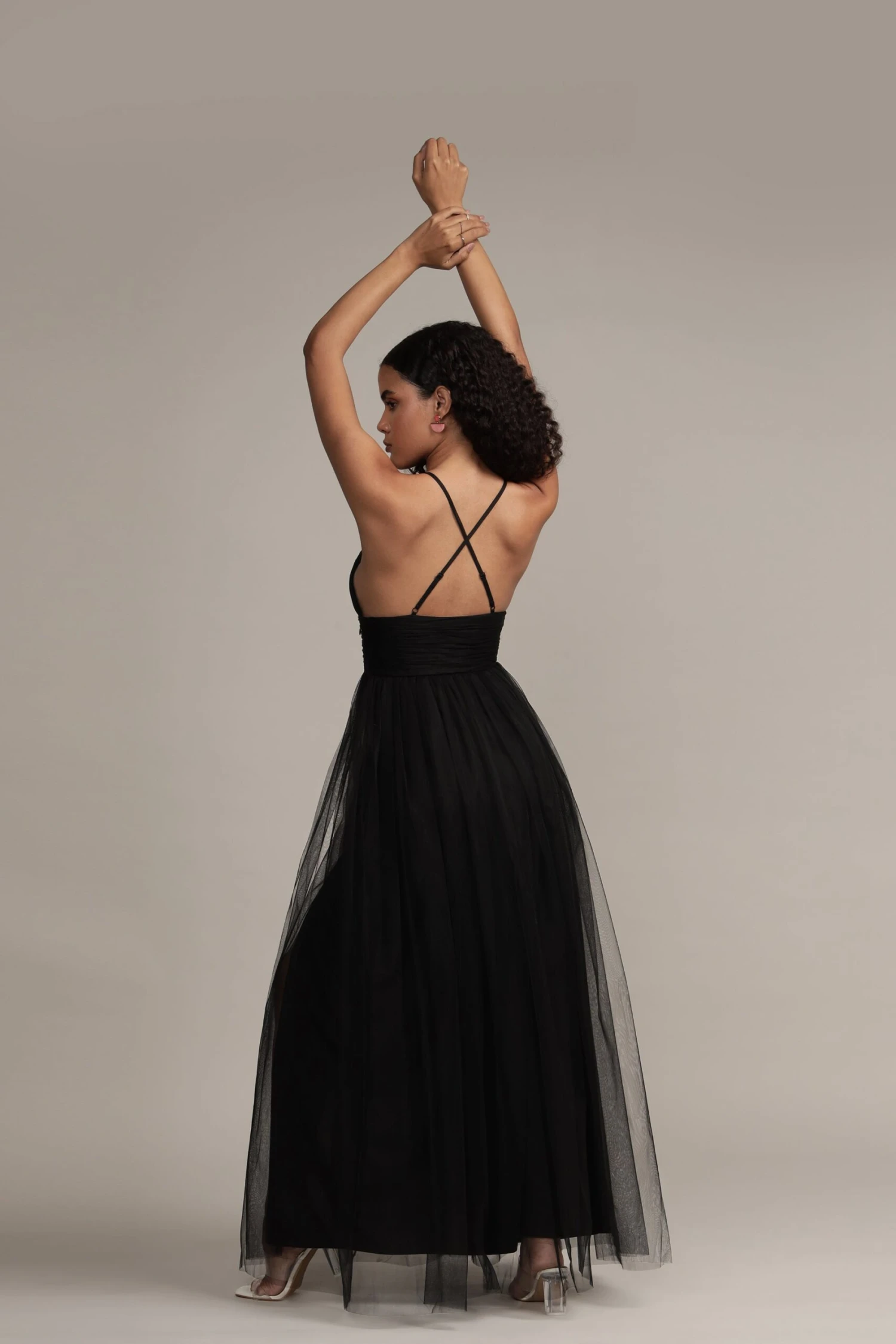 Opal Tulle Maxi Dress In Black 7 Opal Tulle Maxi Dress In Black - Image 5