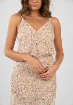 Ophelia Blush Pink Occasion Dress -Lace & Beads Shop OpheliaMaxi 3