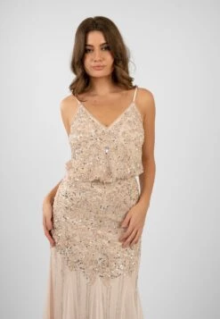 Ophelia Blush Pink Occasion Dress -Lace & Beads Shop OpheliaMaxi 4