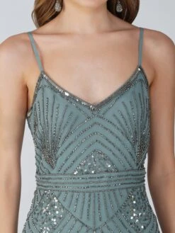 Penelope Embellished Midi Dress In Teal -Lace & Beads Shop PenelopeMidi Teal 6