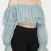 Perch Tulle Top In Teal -Lace & Beads Shop PerchTop 2