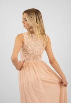 Picasso Blush Pink Embellished Bridesmaid Maxi Dress 15 Picasso Blush Pink Embellished Bridesmaid Maxi Dress -Lace & Beads Shop PicassoMaxiDressinNude 9