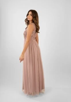 Picasso Pale Mauve Embellished Bridesmaid Dress -Lace & Beads Shop PicassoMaxiMauve 5