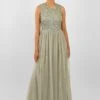 Picasso Sage Green Embellished Bridesmaid Dress