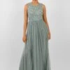 Picasso Teal Embellished Bridesmaid Maxi Dress -Lace & Beads Shop PicassoMaxiTeal 1 edited