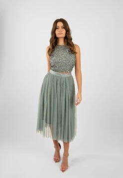 Picasso Teal Sequin Top -Lace & Beads Shop PicassoTopintealwithskirtinTeal 1